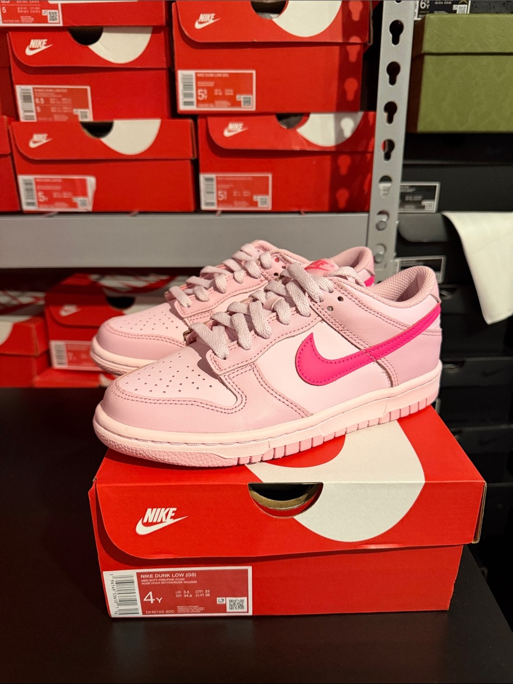 Nike Dunk Low Triple Pink GS Size 4y